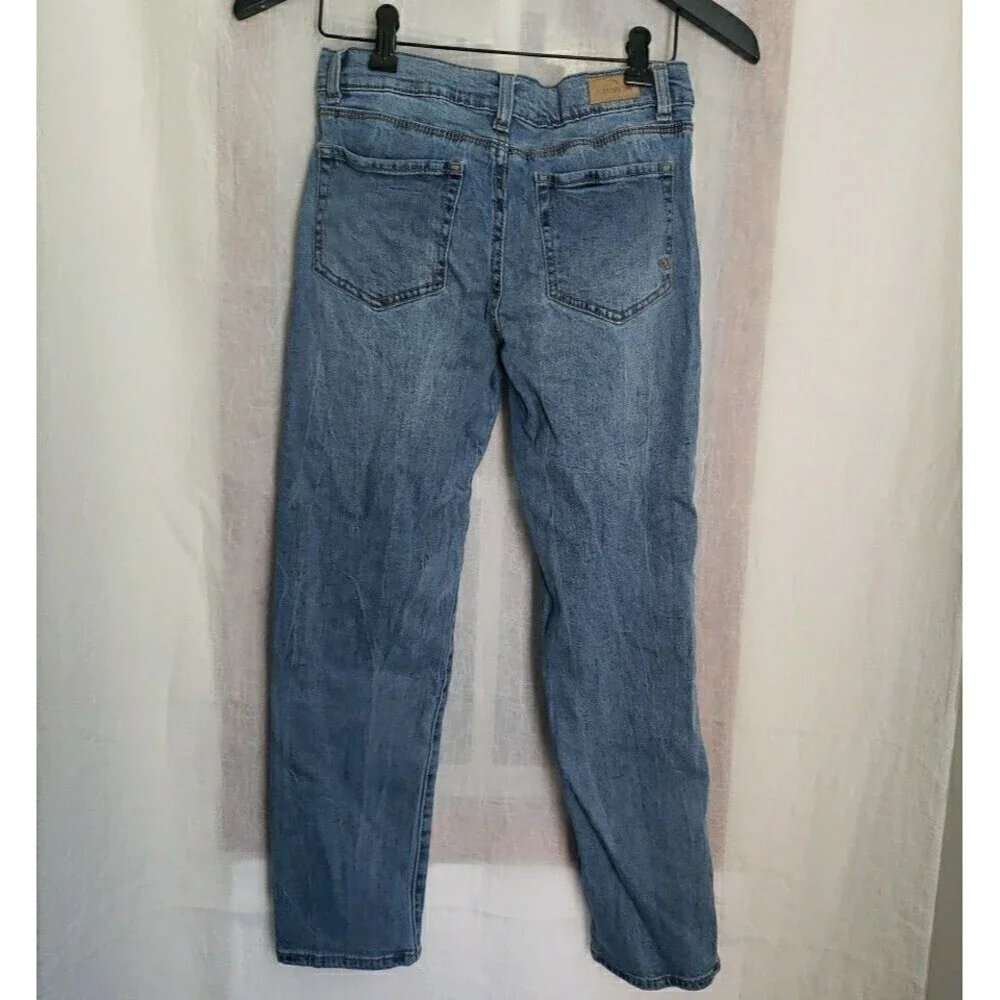 Girls Youth Blue Jeans Distressed Ripped Frayed Jordache Skinny Size 12 25/23